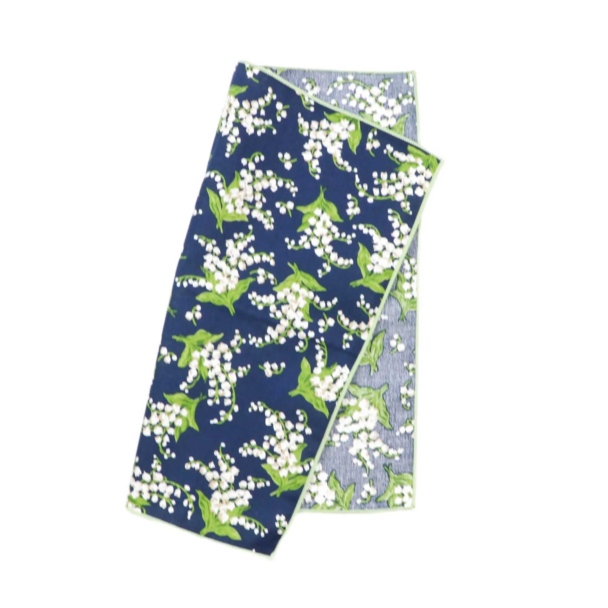 Fashionable mens 25cm floral cotton handle casual colorful printed scarf set accessories wedding gift W240921