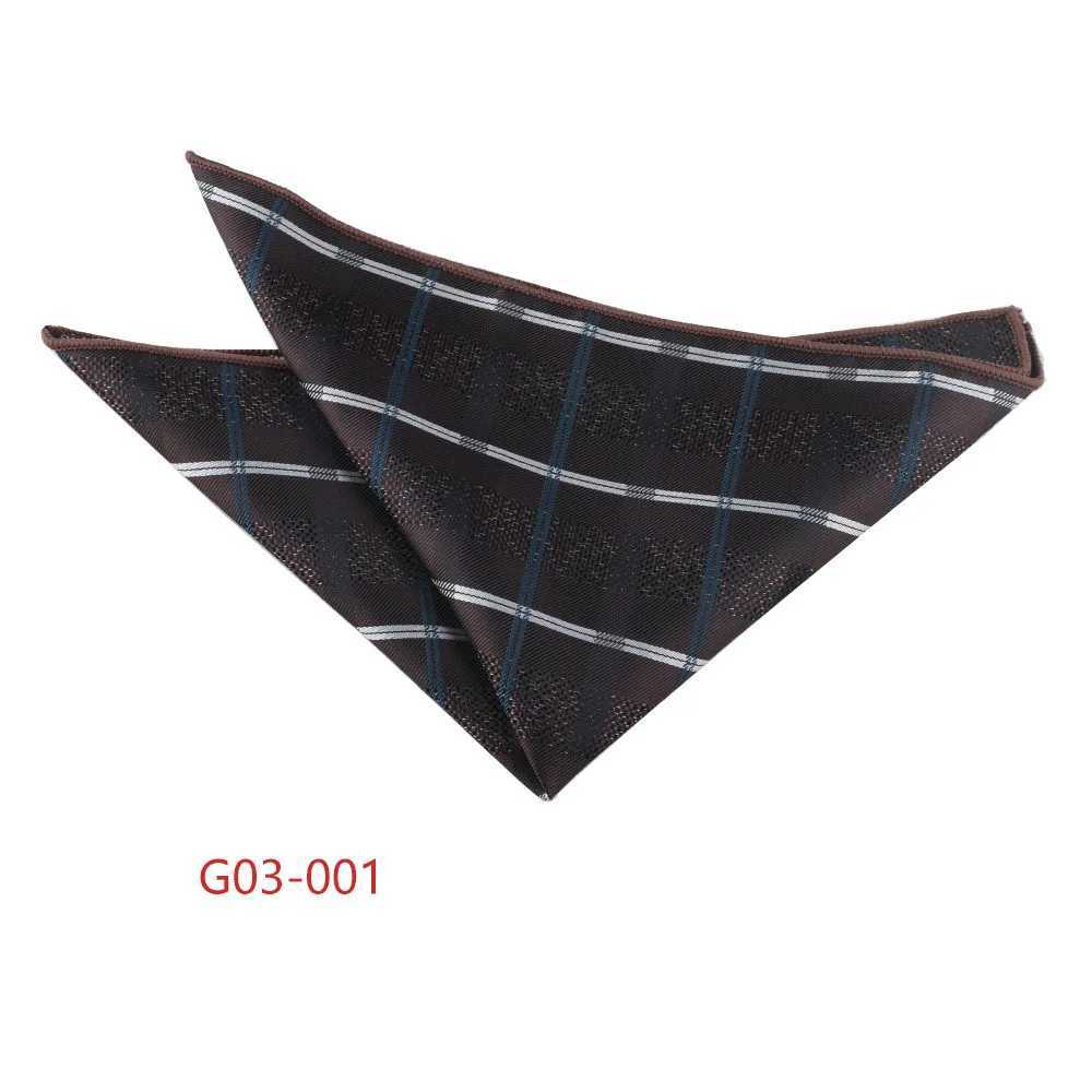 Trendy Brown Pocket Square Men Fashion Navy Flower Striped Handkerchief Small Scarf Wedding Party Suit Accessories Elegant HankyX240921