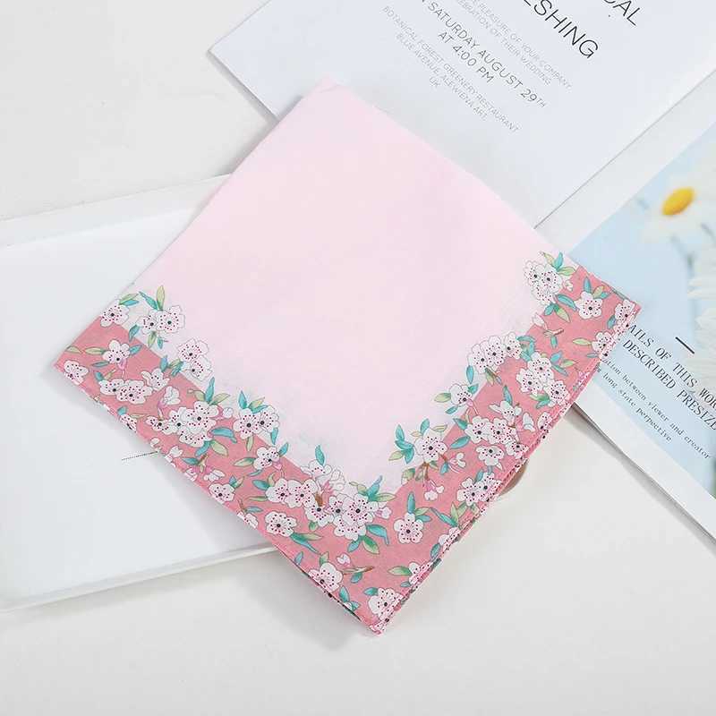Popular floral printed womens handkerchiefs womens handkerchiefs childrens handkerchiefs kitchen towels Christmas gifts W240921