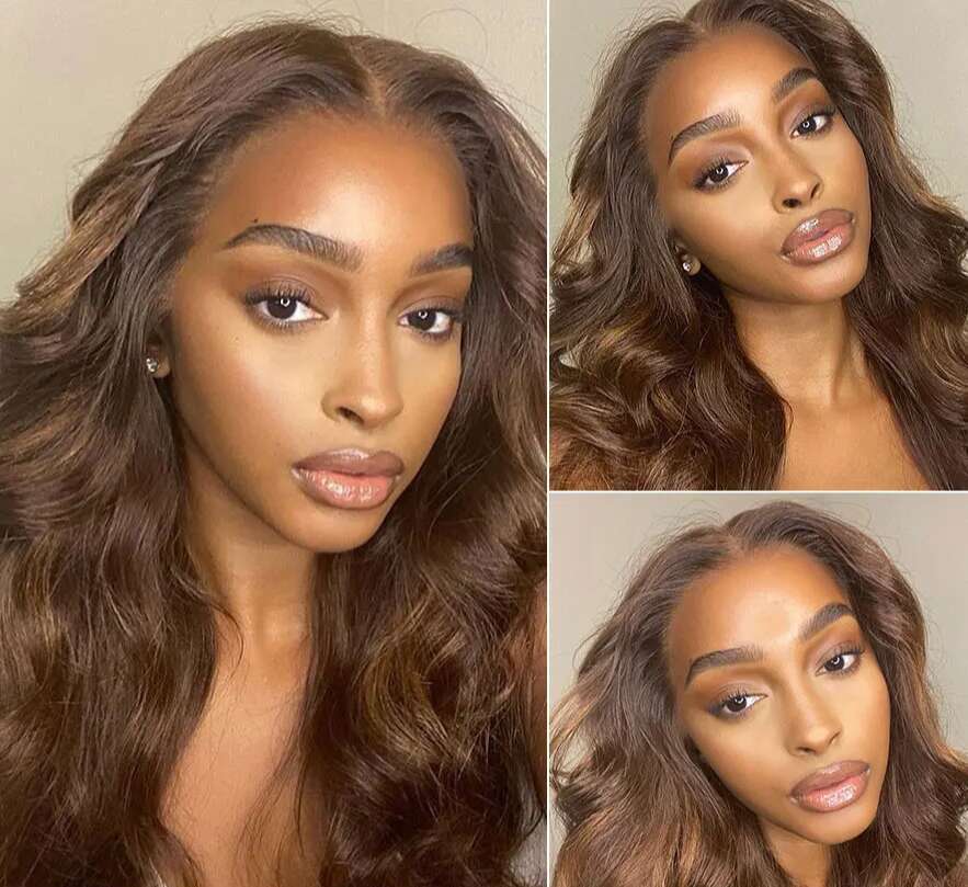 13x6 Chocolate Body Wave HD Frontal Wig 13x4 Dark Brown Colored Lace Front For Women Bleached Wigs Pre Plucked