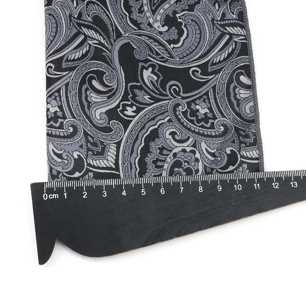 Polyester Paisley Handkerchief Brown Pocket Square Hanky For Men Wedding Party Daily Wear Shirt Suit Decoration Accessories GiftX240921
