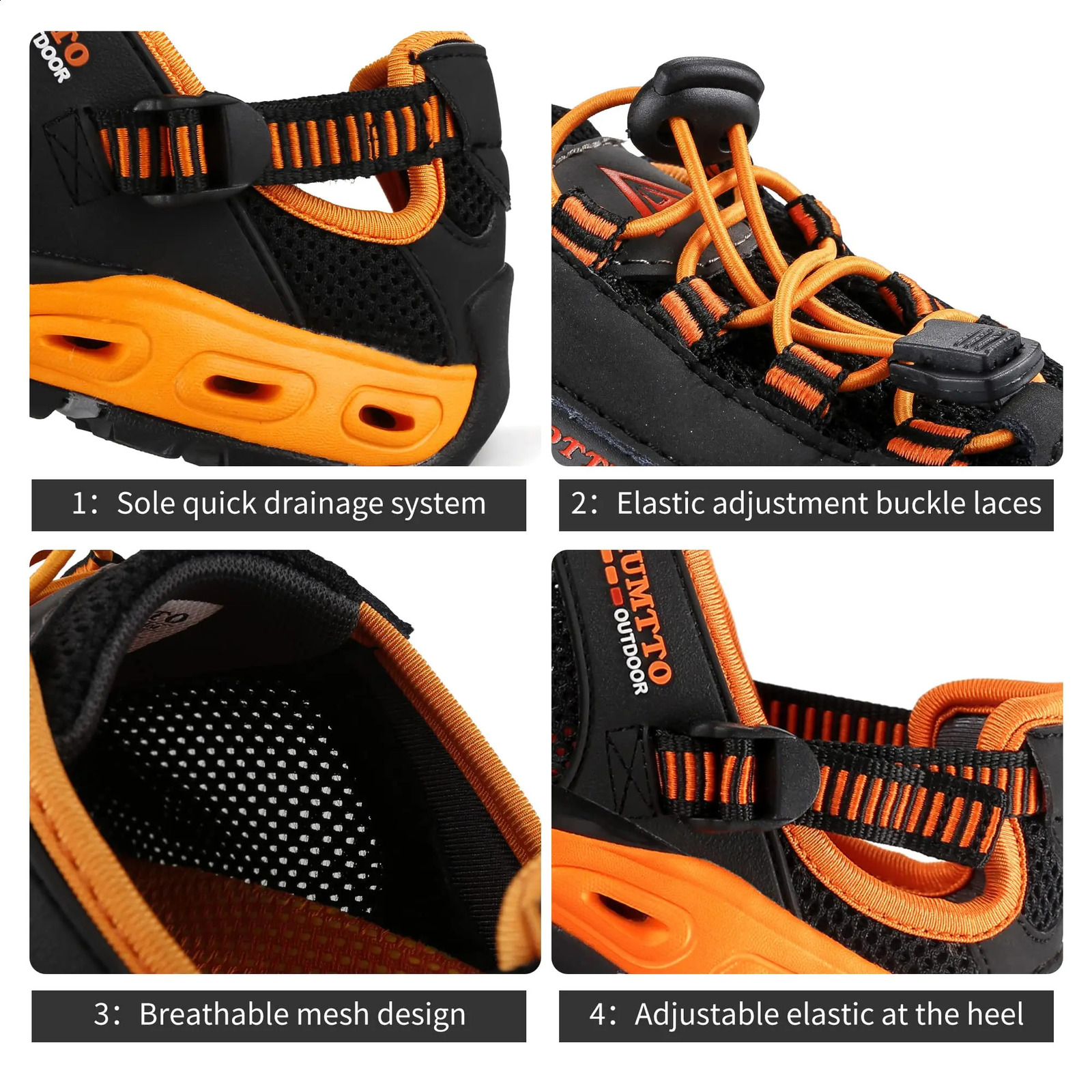 HUMTTO Summer Wading Hiking for Men Outdoor Man Sneakers Breathable Quick Drying Sports Trekking Beach Barefoot Mens Shoes 241101