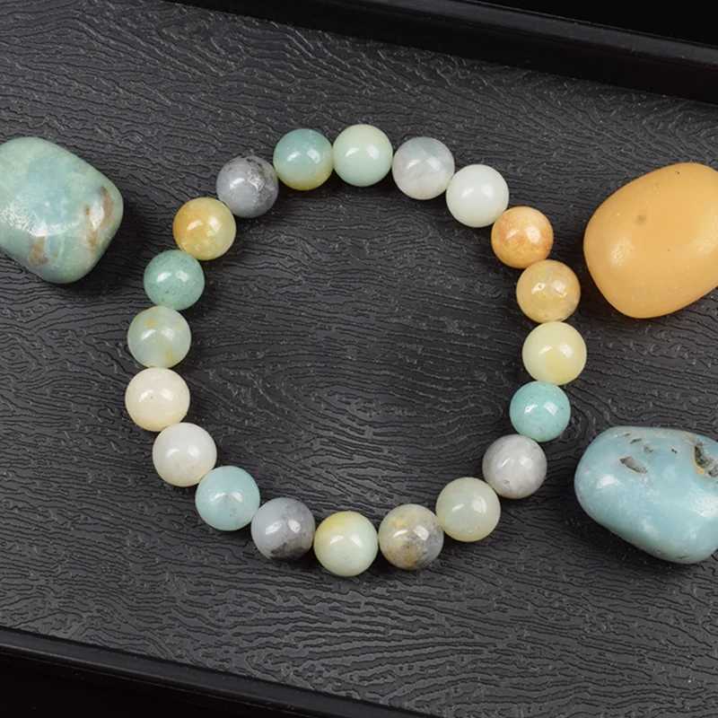 ite Natural Stone Beads Bracelet Colorful Real Stone Bracelet Women Men Crystal Blue Green ite 6/8 mm JewelryX240921