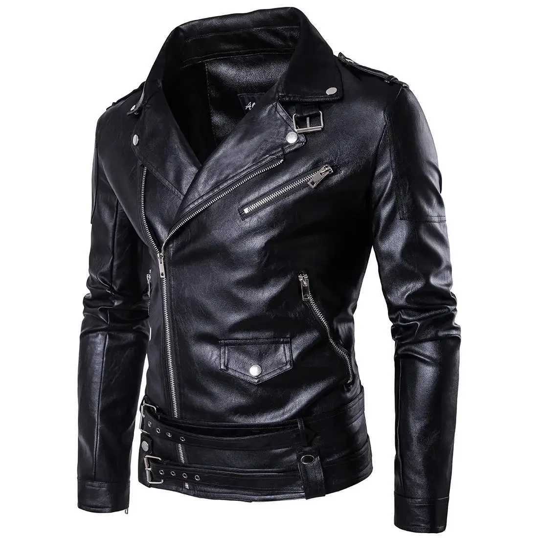 Motorcycle leather suede coat mens leather jacket ultra-thin suitable for motorcycle jacket zipper casual jacket in spring autumn and winter W240918