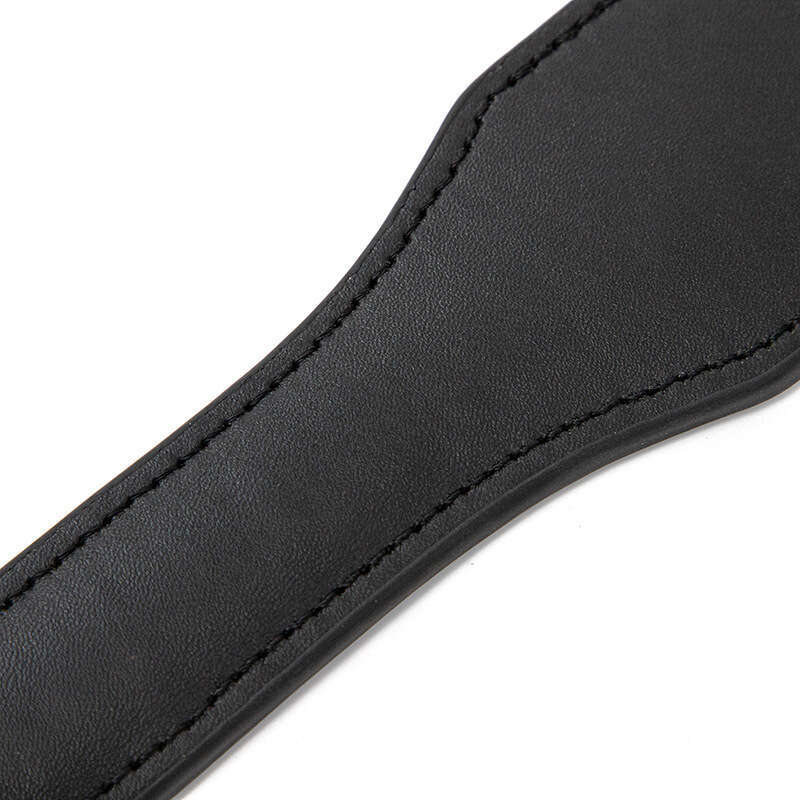 Alternative sex toys SM props cross-border hot selling black smiling face leather racket female slave training SP props sex racket