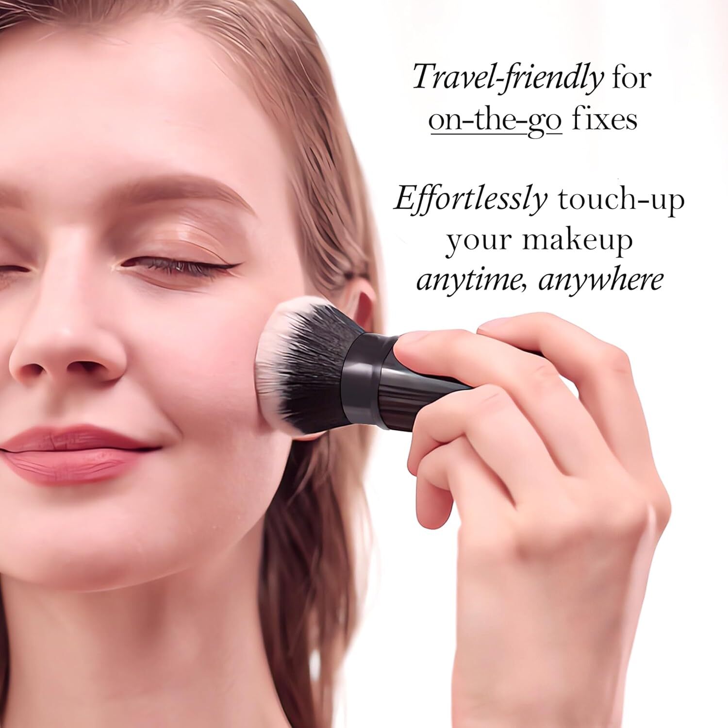 retractable spray gun kabuki brush suitable for all facial makeup and liquid foundation suitable for liquid face cream and foundation makeup aluminum 