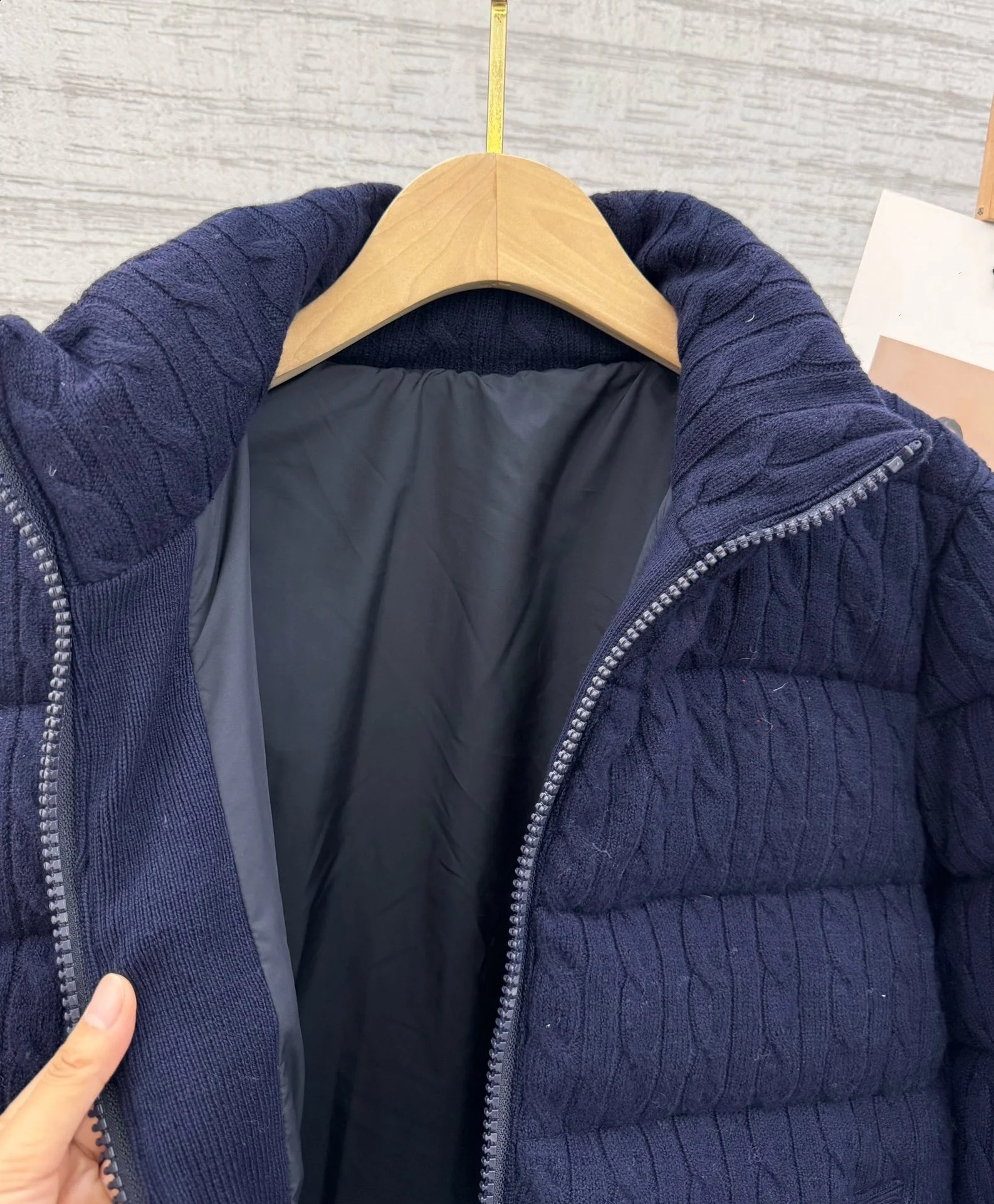 Womens twill knit cotton jacket womens coat windproof jacket womens coat 240913