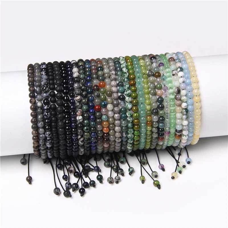 Vintage Natural Stone Bracelet Men Chakras Beads Adjustable Bracelets Wealthy Love Gift For Women Handmade Yoga Pulsera JewelryX240921