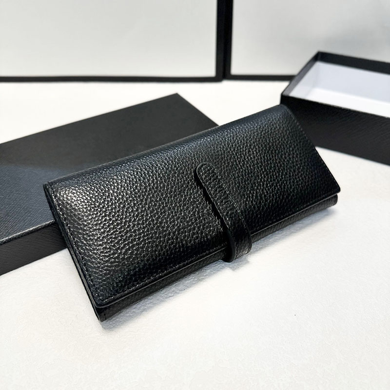 Designer bag Luxurys Classic Wallets Cowhide Leather Wallet Card Holder coin purse Handbags Classic Clutch Bags Purse Card Women Ccredit card slot 19cm