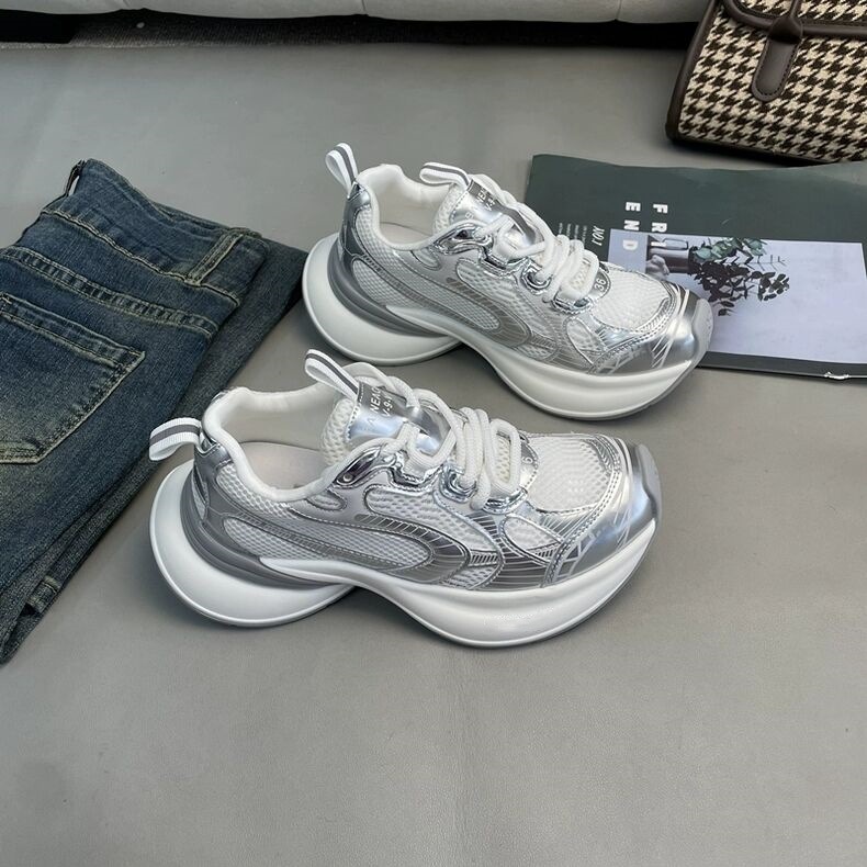 Mesh breathable casual sports shoes for women in summer 2024, new outdoor jogging, lightweight and comfortable, versatile dad shoes, trendy ddmythur