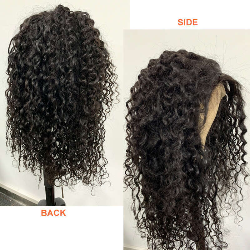 Water Wave 4x4 HD Transparent Lace Closure Wig Addbeauty Brazilian Human Virgin Hair Wigs Pre-Plucked Haire