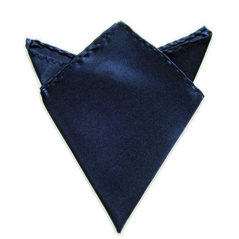 Chic Formal Fashion 15 Color Solid Formal Suit Pocket Square Hanky Men Plain Silk Pocket Square Hanky HandkerchiefX240921