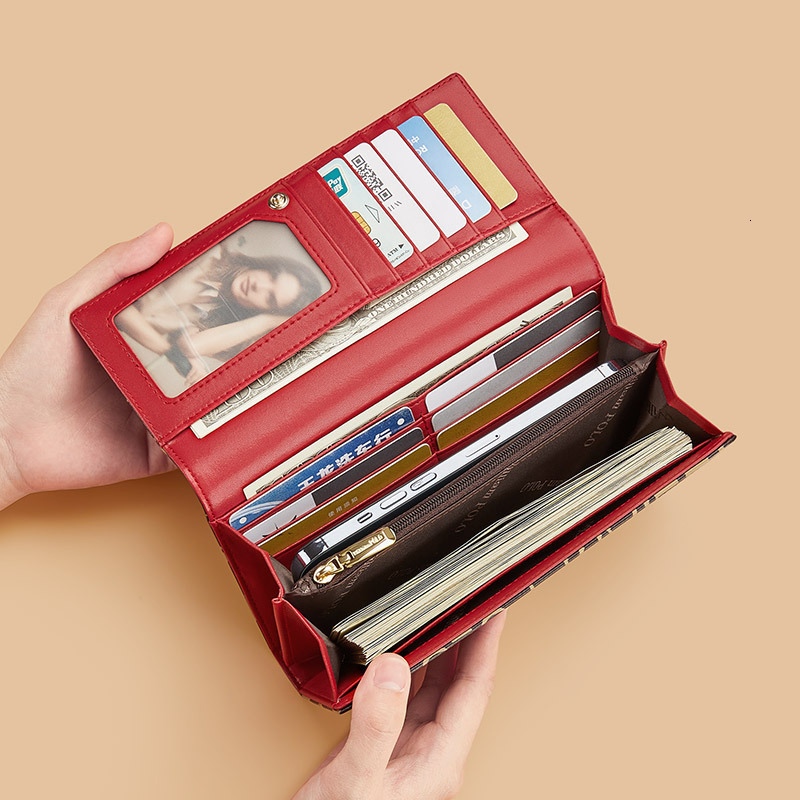 2024 female designer high-end large capacity women's long wallet leather mini wallet free shipping