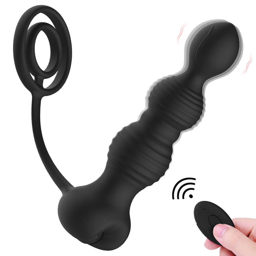 Double ring beautiful buttocks with beads for the back court, vibrating anal plug but sex toy