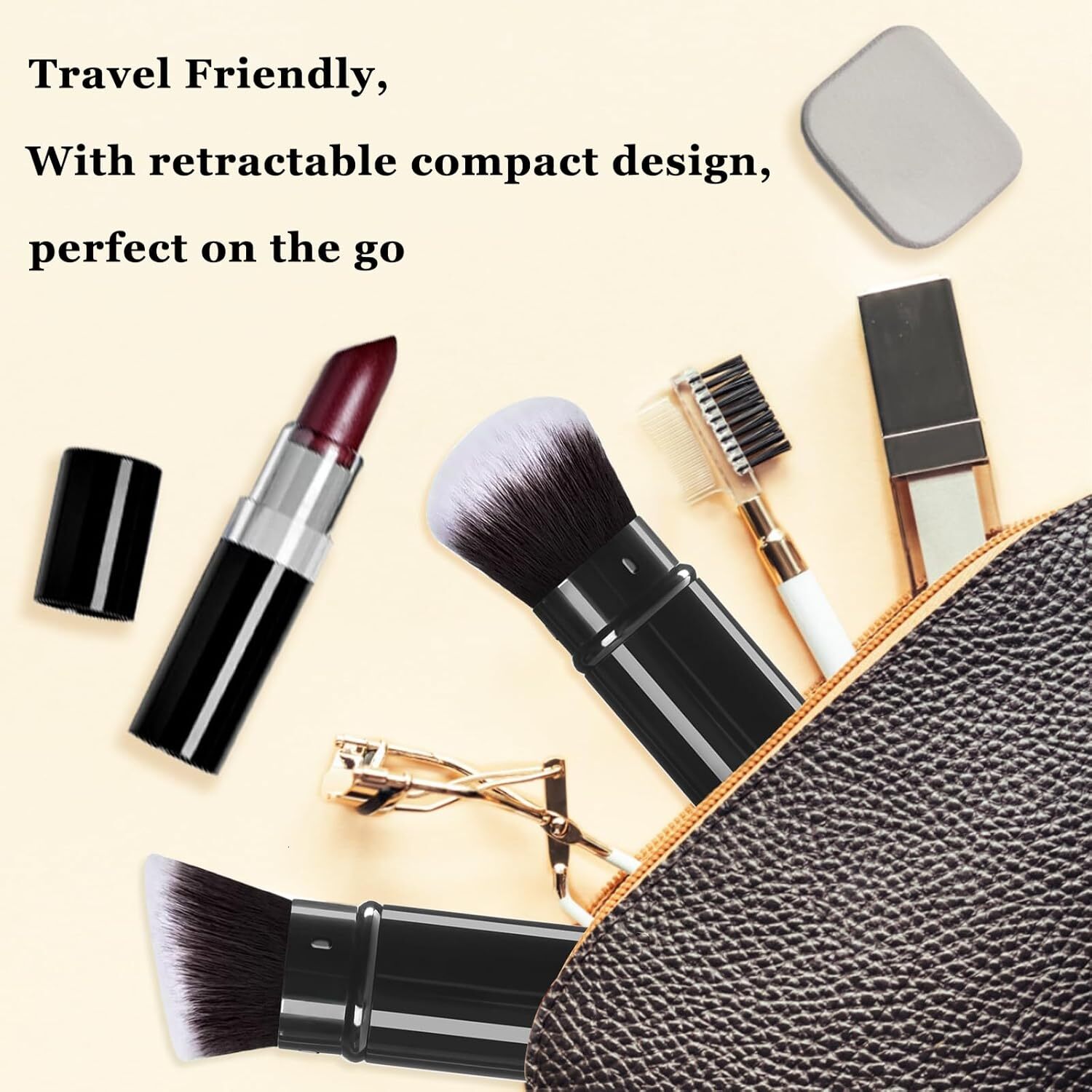 retractable spray gun kabuki brush suitable for all facial makeup and liquid foundation suitable for liquid face cream and foundation makeup aluminum 