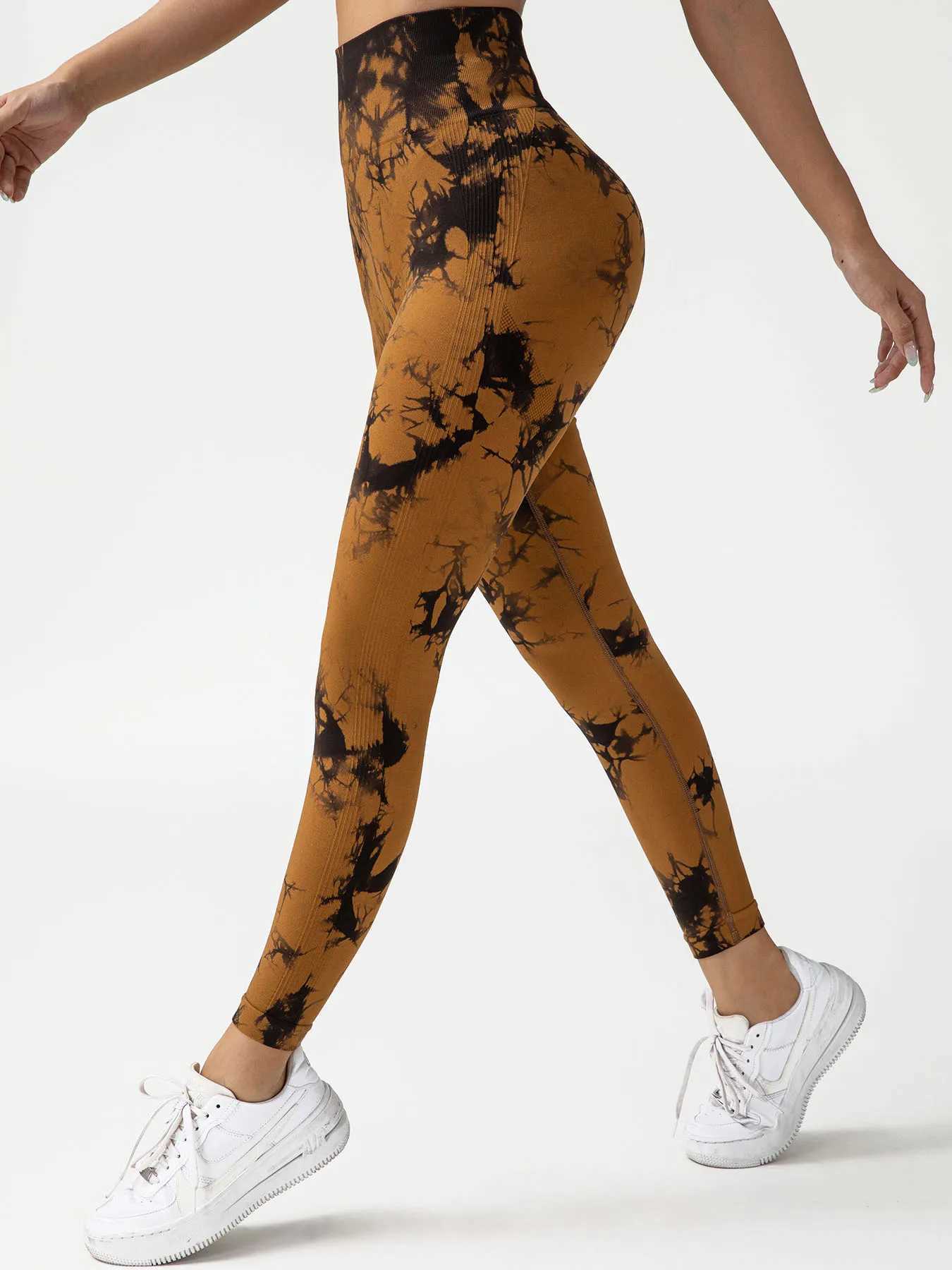 Yoga Outfit Womens tie dye seamless yoga long legs butter soft and stretch high waist push up exercise leggings womens active pants H240921