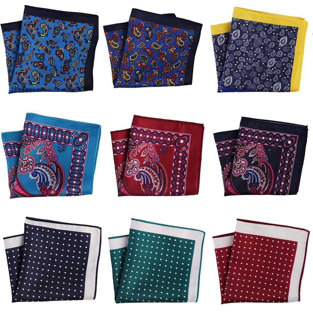 Tailor Smith Style Hankies Vivid Colorful Paisley Pocket Square Vintage Hankerchief Scarves Mens Pocket Fashion AccessoriesX240921