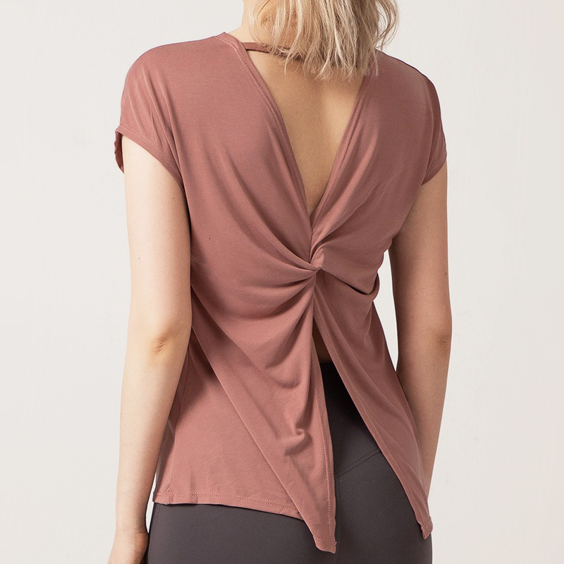 2024 new round neck twisted design back yoga women's fashionable loose vest quick drying breathable top sports Pilates cover free shipping