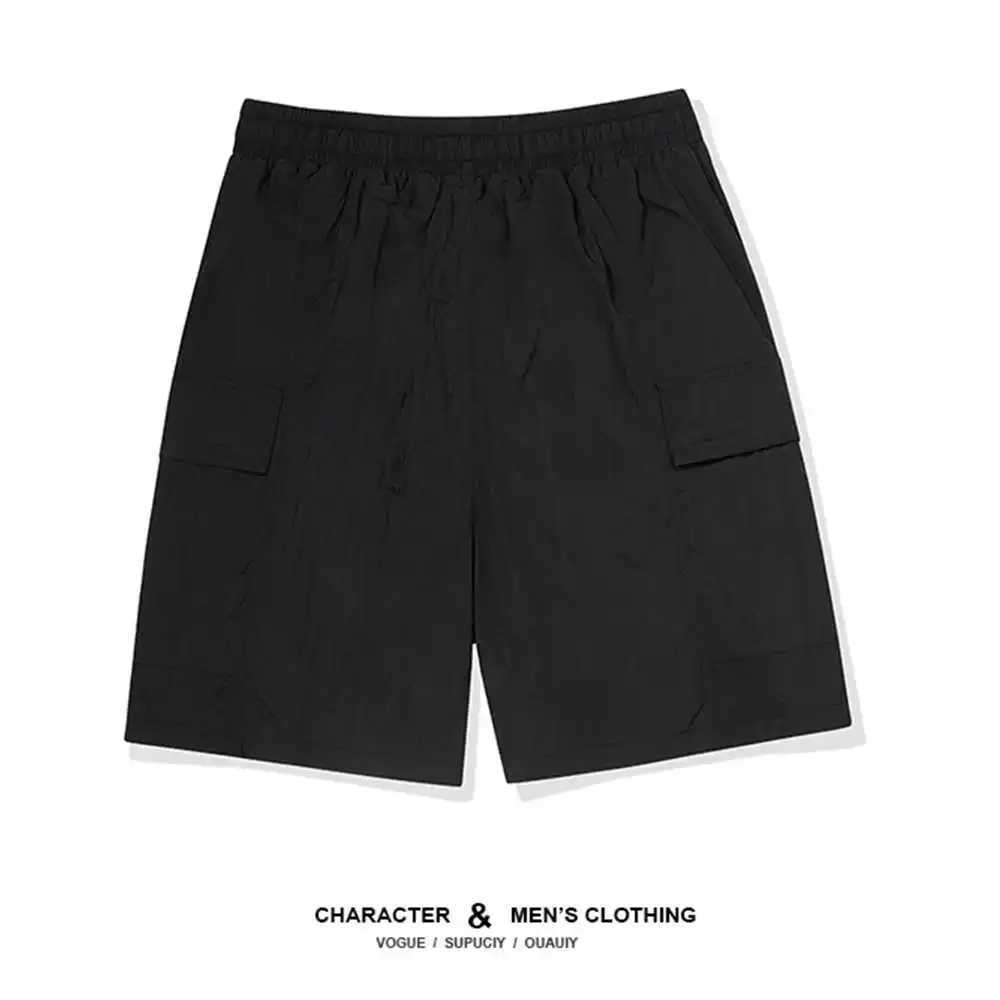 Cargo Shorts Mens Summer Thin Fashion Loose All-Match Straight Pants High-End Sports Casual Fifth Pants Men Multi pocket ShortsX240921
