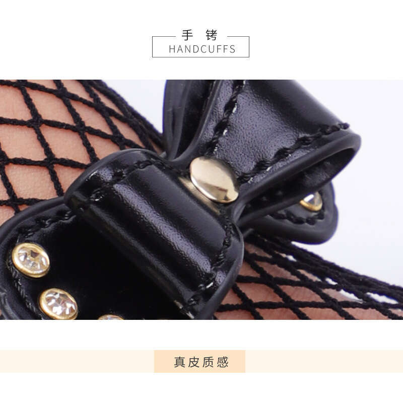 High end SM props, torture equipment, PU bound handcuffs, retro diamond studded bow, erotic handcuffs, alternative adult products