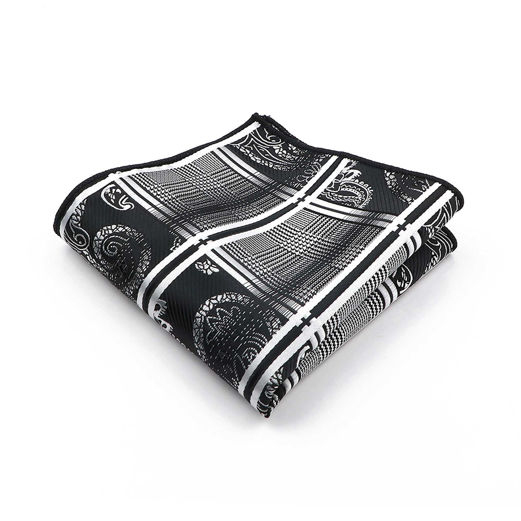 New Fashion Retro Paisley Mens Hanki Pocket Square Handle 23cm Wide Used for Business Wedding Party Evening Dress Set Accessories W240921