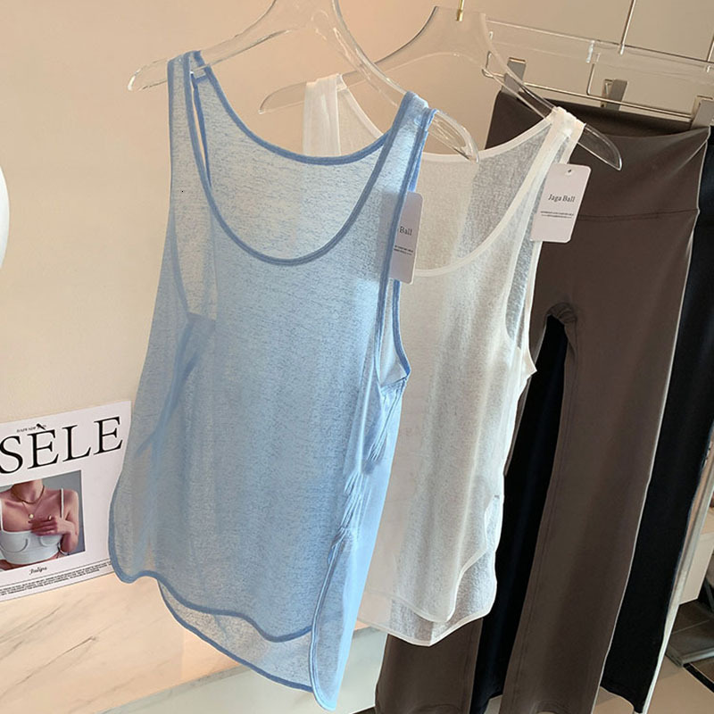 Women's backless yoga shirt, running carnival T-shirt, sleeveless vest, quick drying loose sports T-shirt top, women's gym exercise top, fre