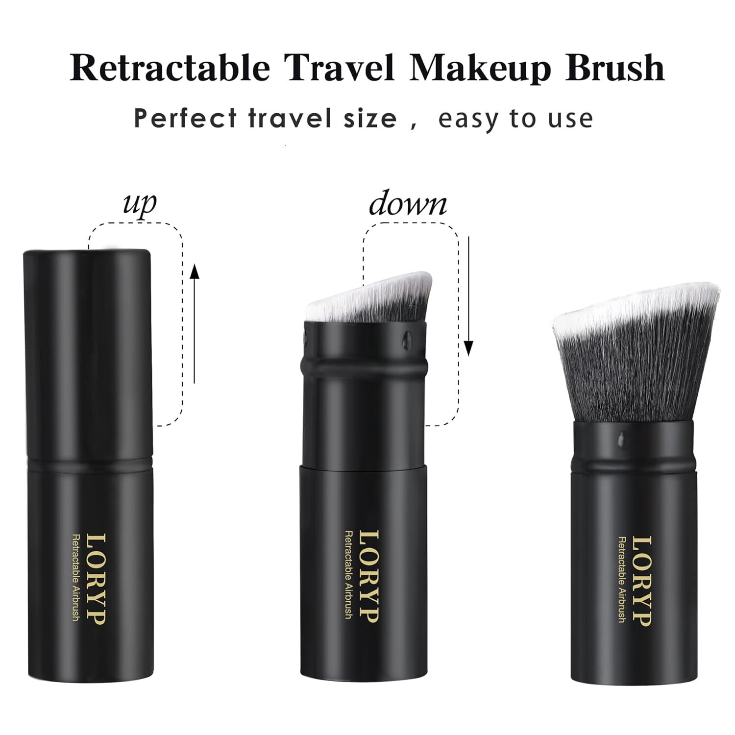 retractable spray gun kabuki brush suitable for all facial makeup and liquid foundation suitable for liquid face cream and foundation makeup aluminum 