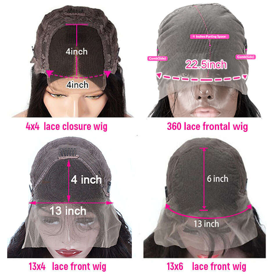 28 30 Inch Transparent 360 13x6 Frontal Pre Plucked Kinky Straight Lace Front Closure Human Hair Remy Wig For Women
