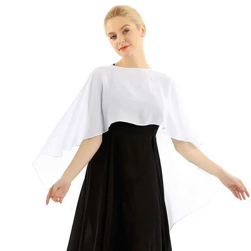 Elegant Womens Chiffon Shawl Womens Evening Dress Wedding Party Shawl Fashion Solid Color Dress Cover Bridal Shawl and Wrap W240921