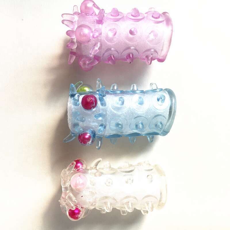 best selling huge extra long silicone transparent adult toys female toys g point finger set jumping head cover set