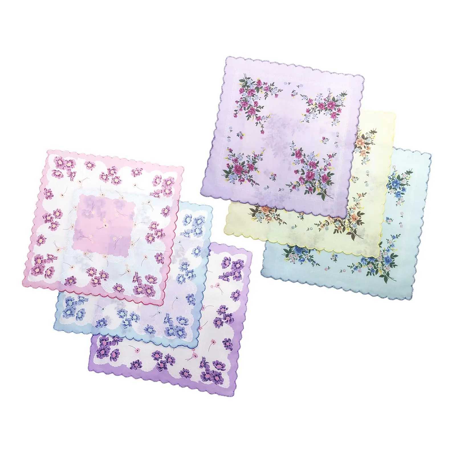 Womens Handkerchiefs Mixed Style and Color Colorful 30cmx30cm Cotton HankiesX240921