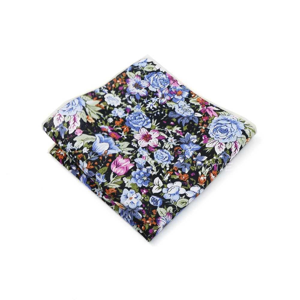 New leisure Cotton Flower Hankerchief Wedding Suit Hankies Casual Mens Pocket Square Handkerchief For Wedding Accessories GiftsX240921