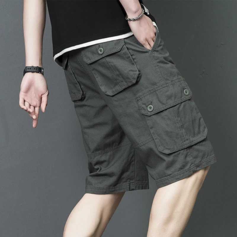 Mens Cotton Shorts Casual Cargo Short Pants Outdoor Sportswear Bermuda Shorts Golf Men Hiking Running ShortsX240921