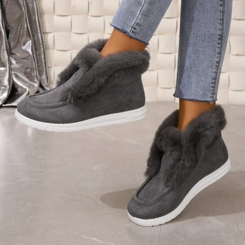 2024 Thickening Plush Warm Snow Cotton for Women ugggly designer boots Size Winter free shipping shoes loafers womens men