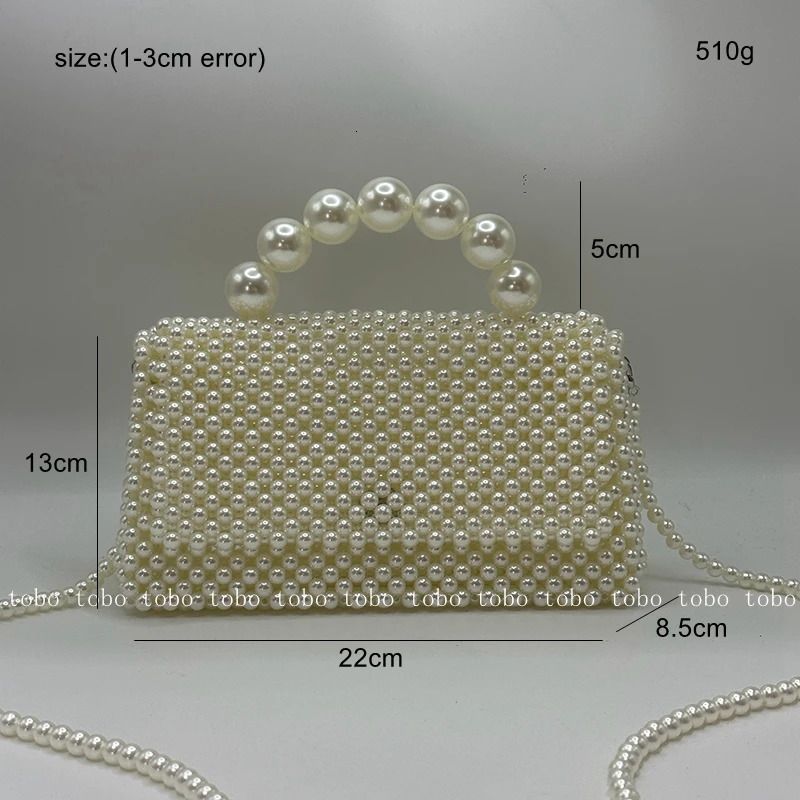 SHINE Pillow Comestic Pearl Beaded Box Long Belt Fashion Designer Crossbody Bags Unique Handle Ladies Vacation Travel Purses