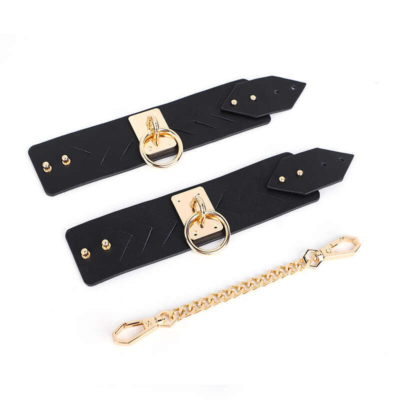 SM sex toys, high-end genuine leather handcuffs, SM female slave training, cowhide handcuffs, bound ankle cuffs, alternative adult products
