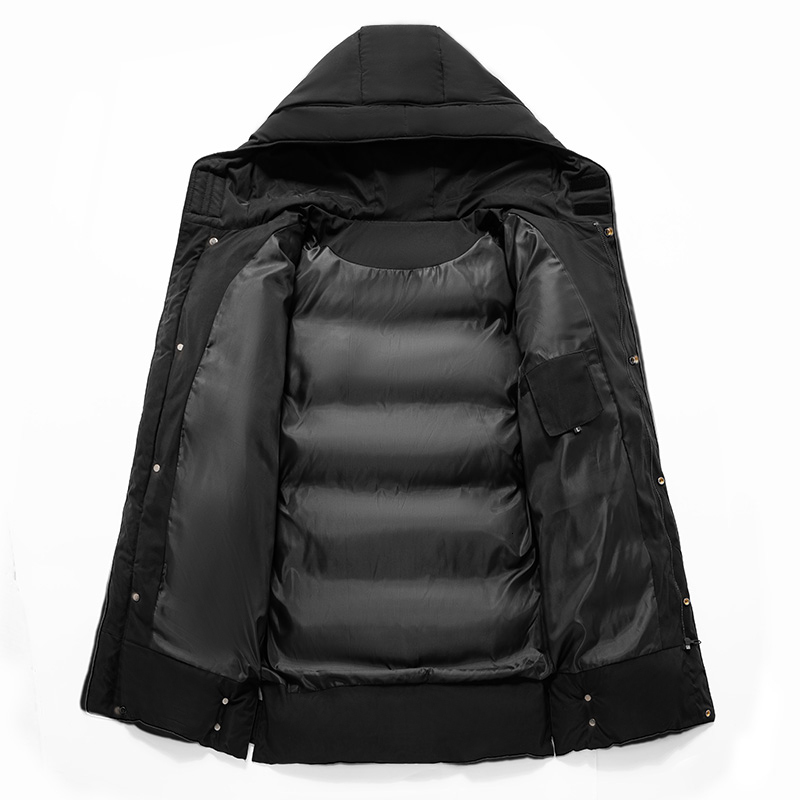 8Xl Winter Men Fashion Solid Hooded Long Parkas Jacket Coat Mens Warm Thick Waterproof Big Size Casual Outwear Male