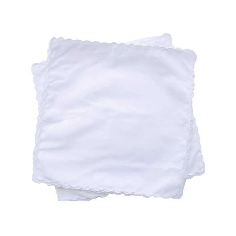 Lightweight White Handkerchiefs Cotton Square Hankie Washable Chest Towel Pocket Handkerchiefs for Adult Wedding PartyX240921