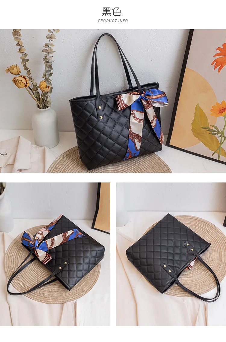 Large capacity gge embroidered trendy scarf tote bag, best-selg single shoulder bucket bag in Southeast Asia