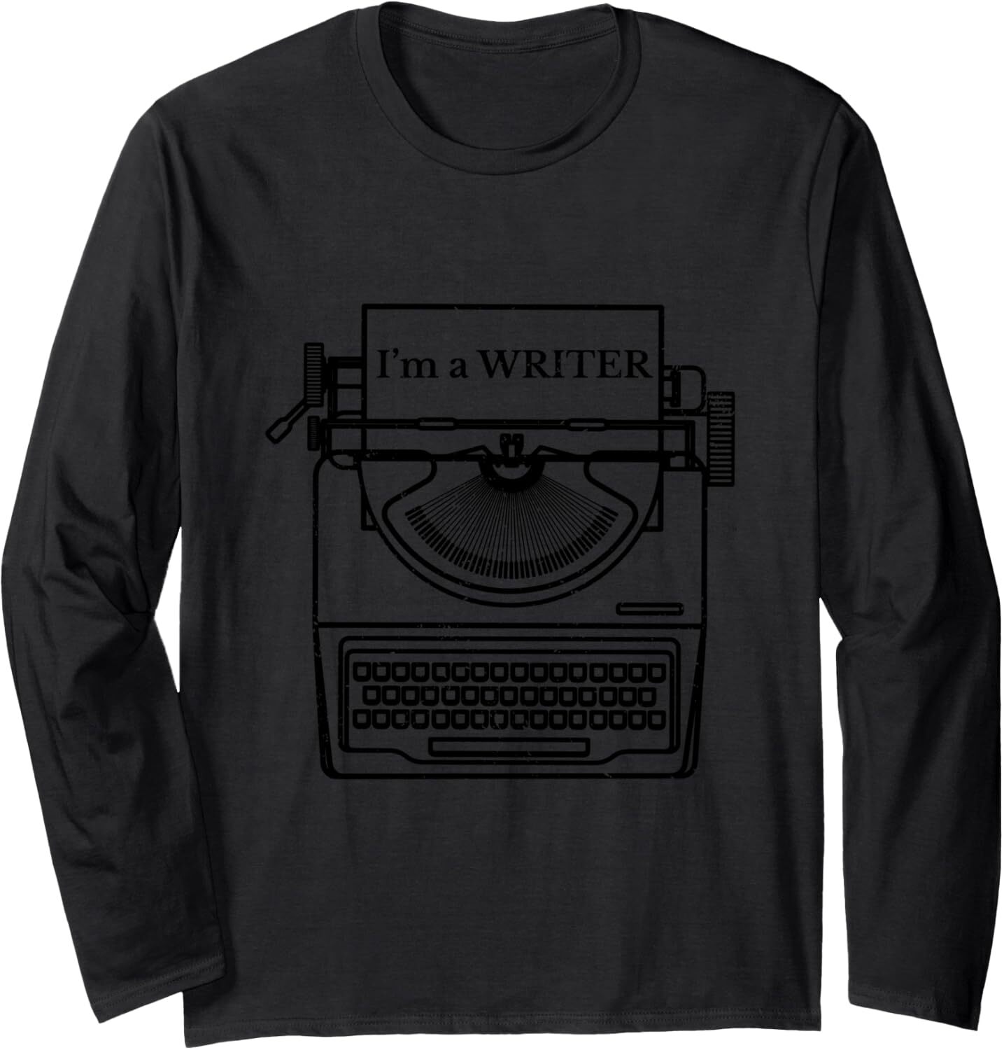 Long Sleeve Shirts for Men sweatshirt I m A Writer Vintage Typewriter Writer Birthday Gift Long Sleeve Tee Streetwear Casual tops clothes