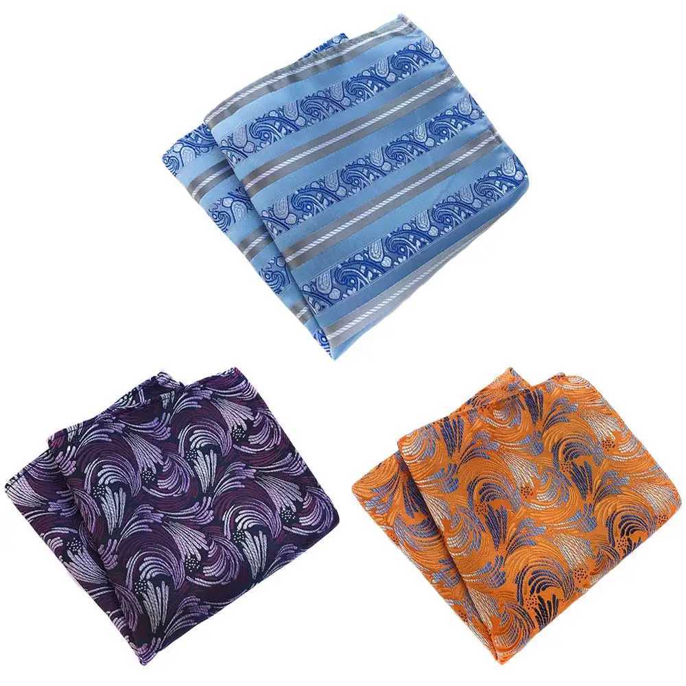 3 Packs Mens Classic Colorful Floral Pocket Square Handkerchief Wedding Hanky BWTHZ0363X240921
