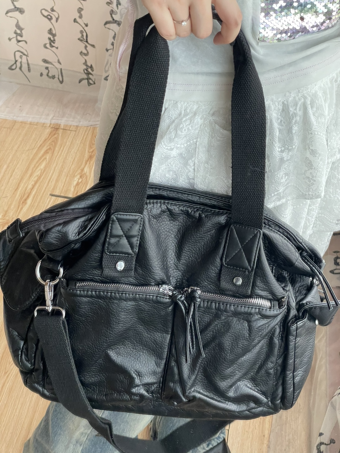 Y2k Gothic Lolita Punk Shoulder Bags Haruku Women Girl Large Capacity Versatile Handbags Underarm Bag Totes Female