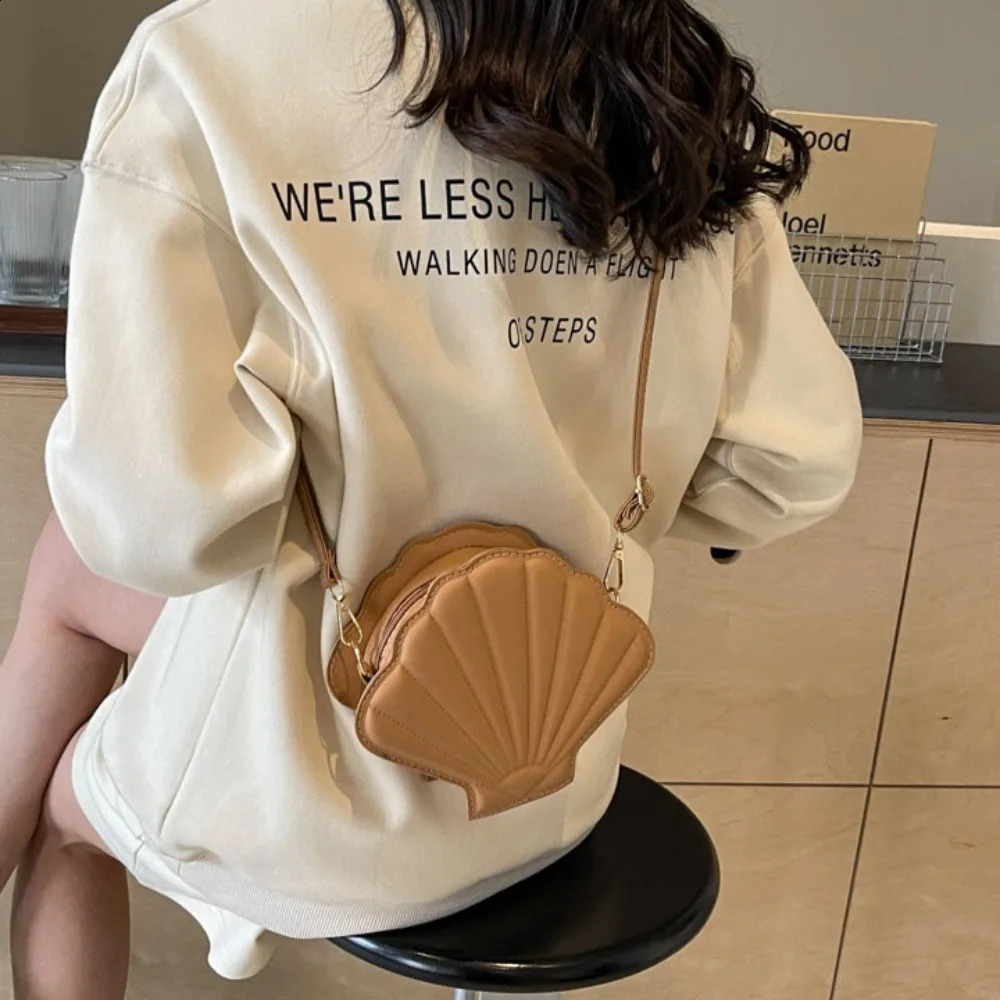 Trendy Shell Bag Solid Shoulder Daily Commuting Handbag Casual Messenger Underarm Travel Beach 240919