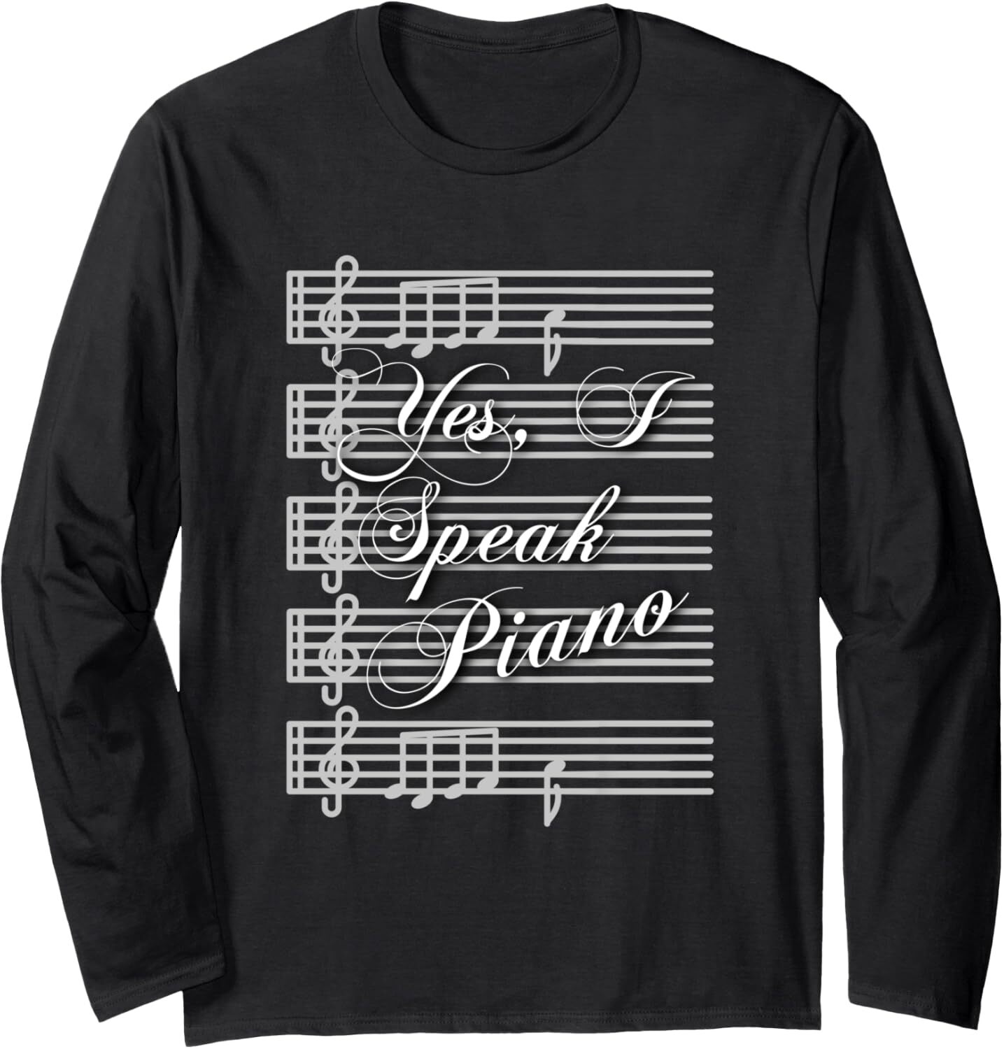 Long Sleeve Shirts for Men sweatshirt Yes I Speak Piano Funny Musician Music Lover Gift Long Sleeve Tee Streetwear Casual tops clothes