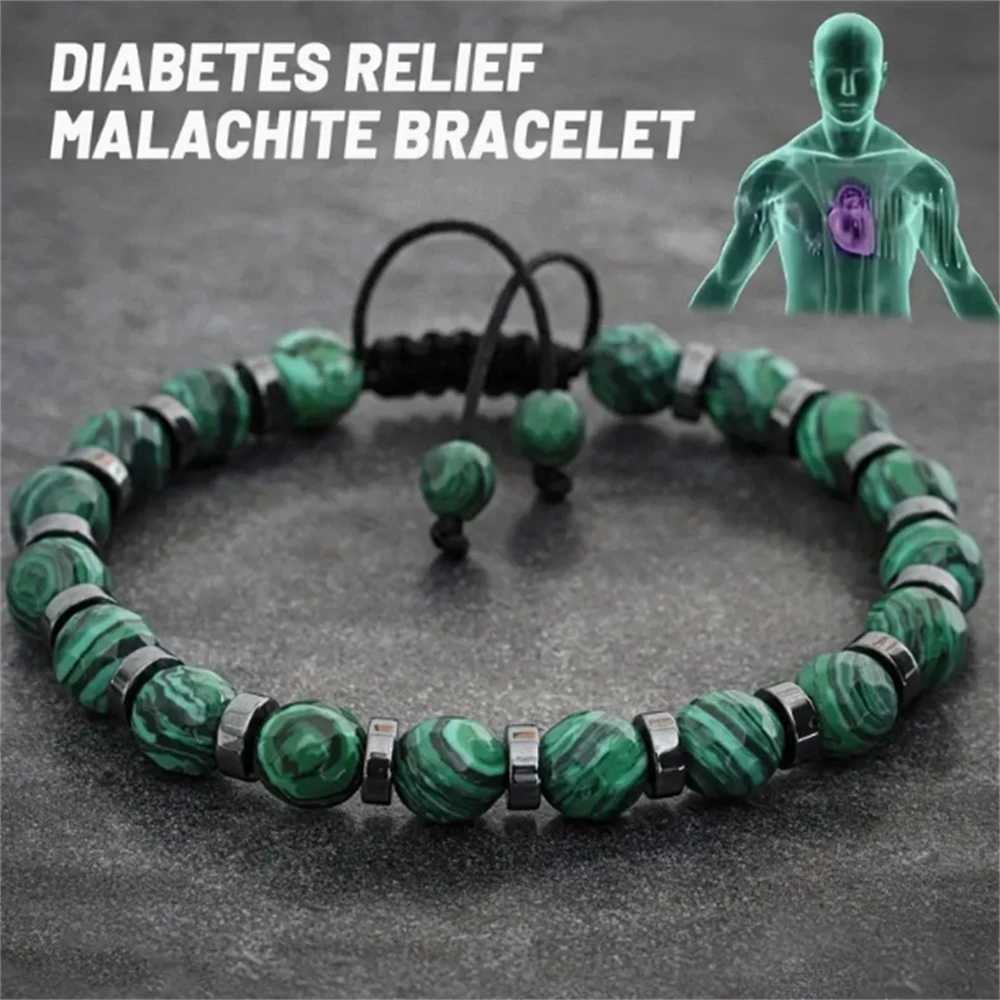 Natural Malachite Tiger Stone Bracelet Outdoor Travel Women Men Attract Good Luck Money Health Bracelet Party Jewelry GiftX240921