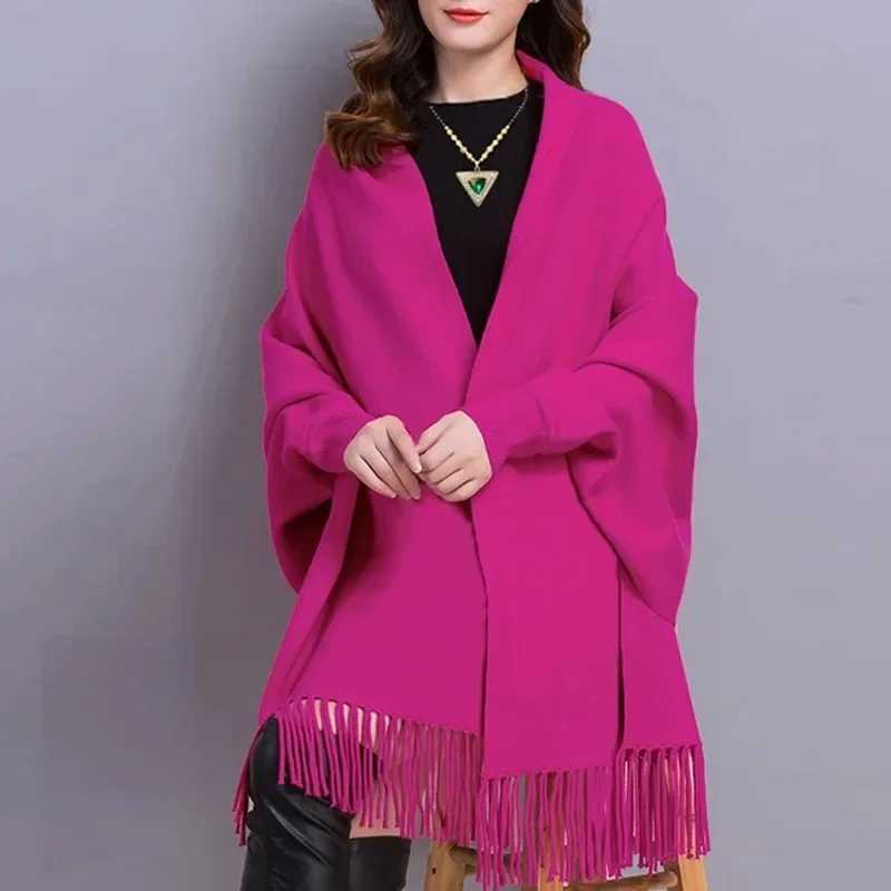 2024 new tassel cardigan womens jacket elegant long sleeved cape cloak jacket A639 W240921