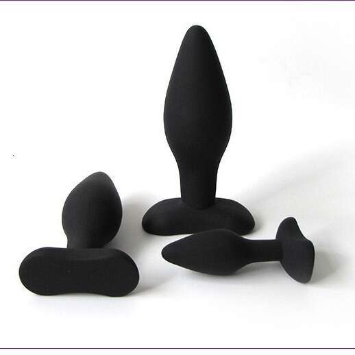 Cone shaped anal plug three piece set for male masturbation, couple anal plug sex toy