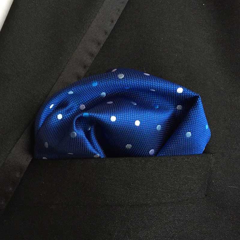 18 Style Paisley Polka Dot Mens Handkerchiefs Style Classic Polyester Pocket Towel Hanky Formal Business Suits Chest Towel GiftsX240921