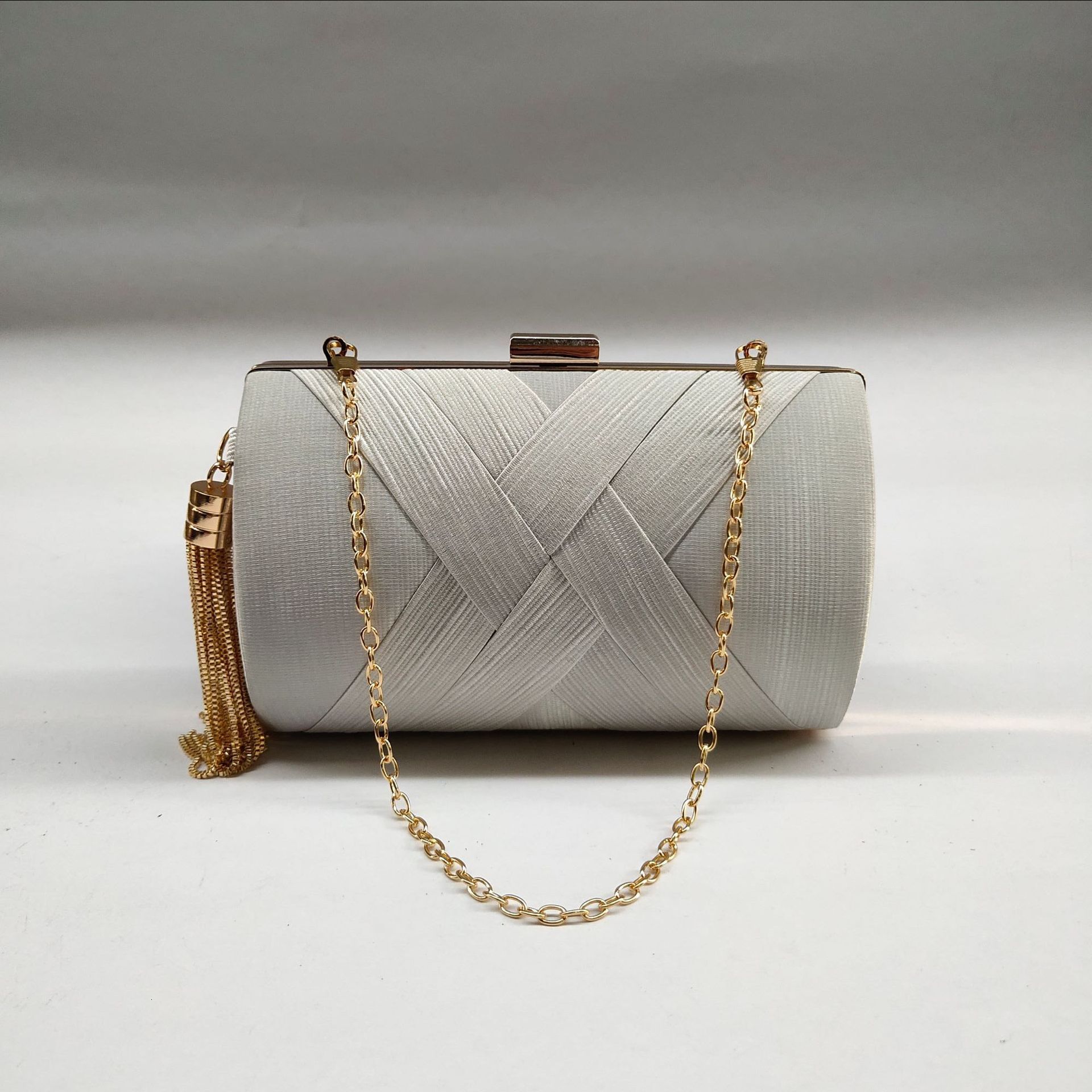 Women Fringed Evening Handbag Lady Party Wedding Clutch Tassel Purse Chain Shoulder Crossbody Bag