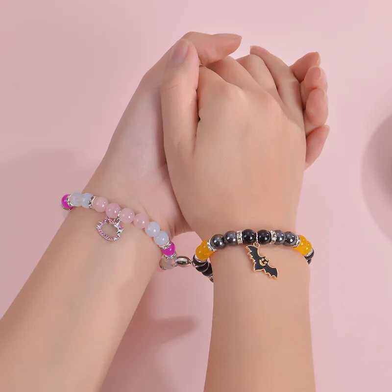 Matching Spider Bracelets for Couples Heart Magnets Attract Charm Friendship Bracelets Gifts for Romantic Couples JewelryX240921